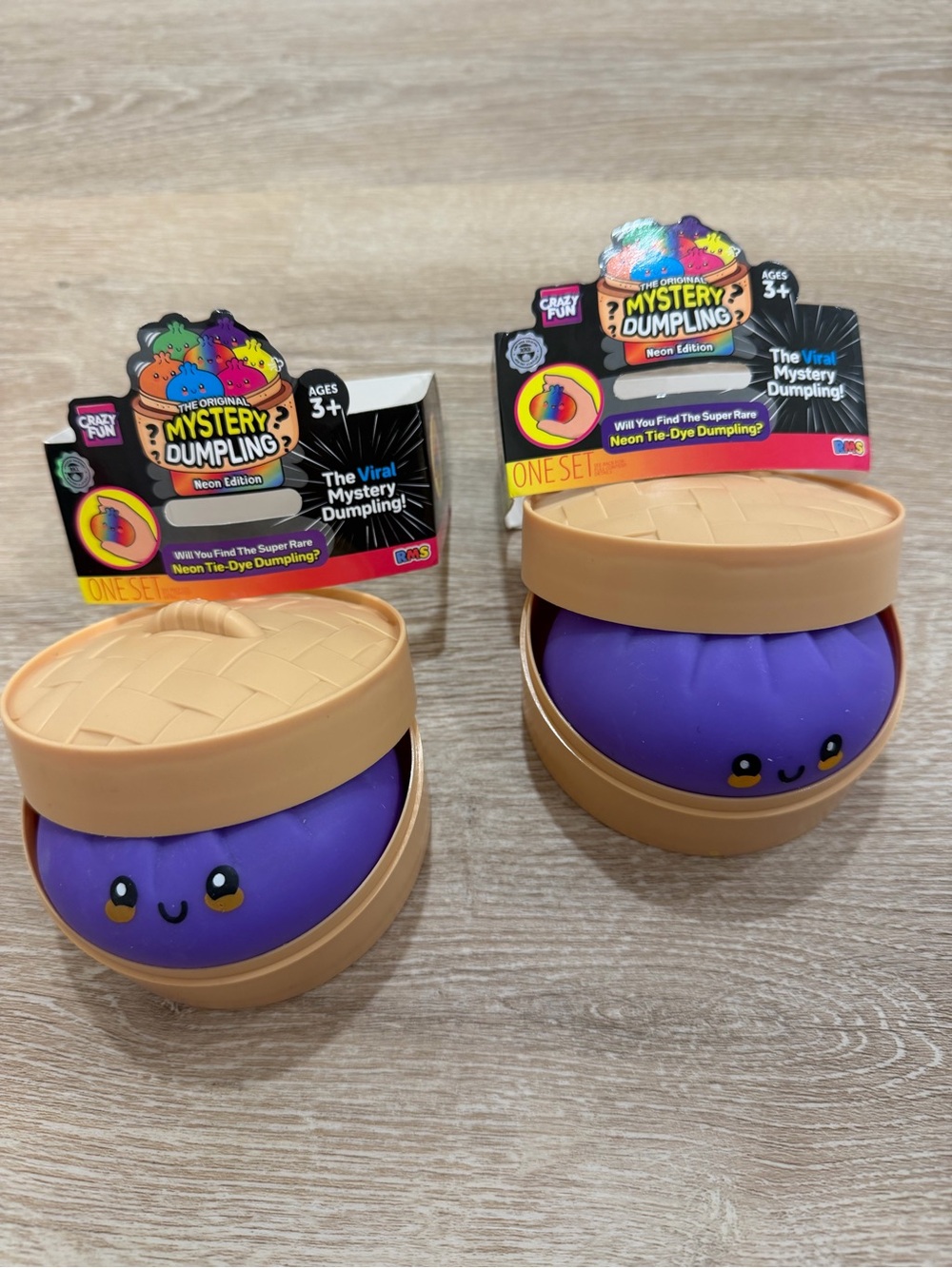 Neon Purple Squishy Plush Toy - Cute Kawaii Face